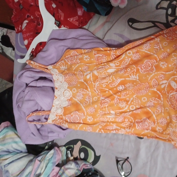 MUDD SIZE 5 GIRLS ORANGE MAXI DRESS - Picture 1 of 2